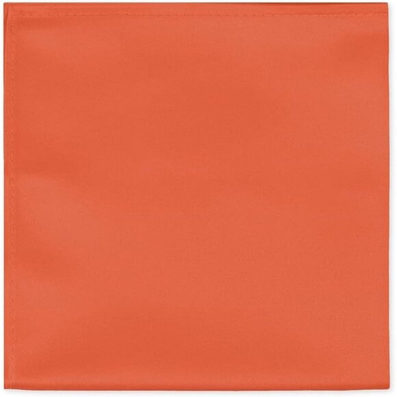 Jacob Alexander Men's Orange Polyester Pocket Square - Picture 1 of 2
